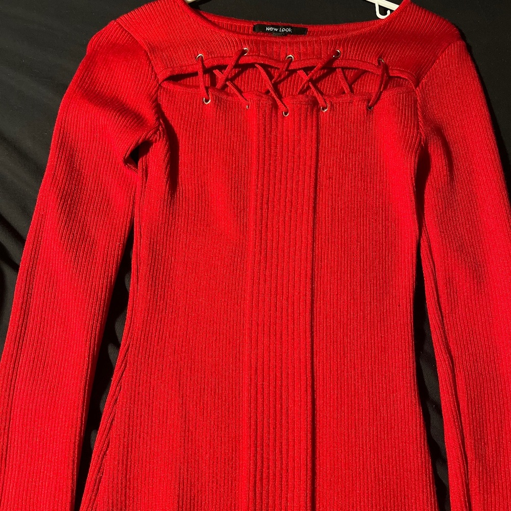 Red Sweater Dress